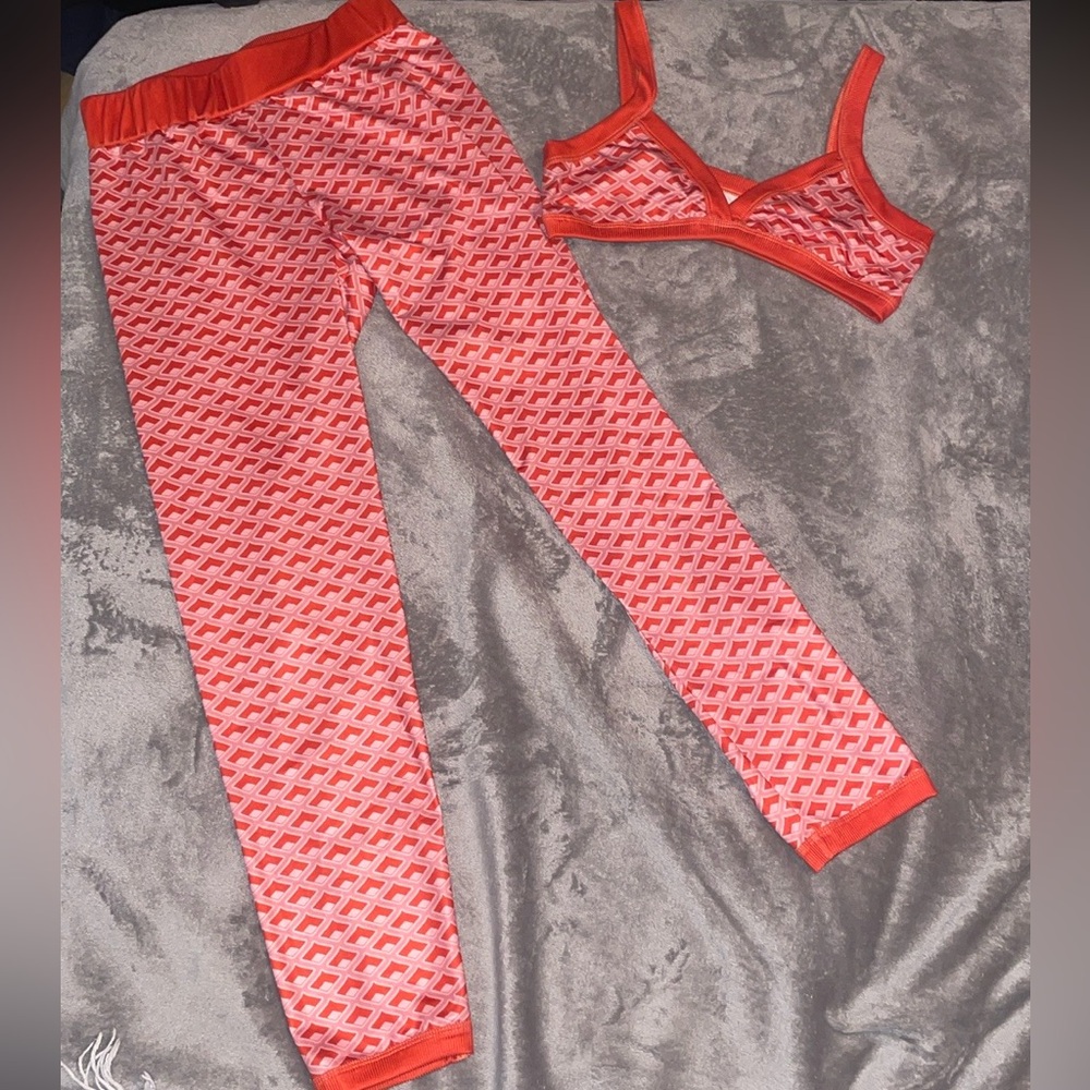 Two Piece Bralette & Legging Set .